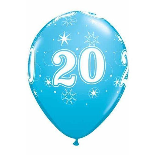 11 Inch 20 Robins Egg Blue Sparkles Latex Balloons 25pk