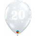 11 Inch 20th Clear Sparkles Latex Balloons