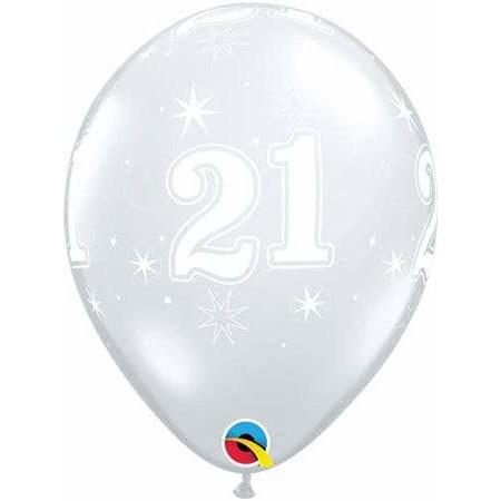11 Inch 21tst Clear Sparkles Latex Balloons