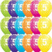11 Inch 5 Stars Tropical Latex Balloons 25pk