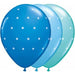 11 Inch Small Polka Dots Boys Assorted Latex Balloons 25pk