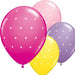 11 Inch Small Polka Dots Female Latex Balloons 6pk