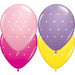 11 Inch Small Polka Dots Girls Assorted Latex Balloons 25pk