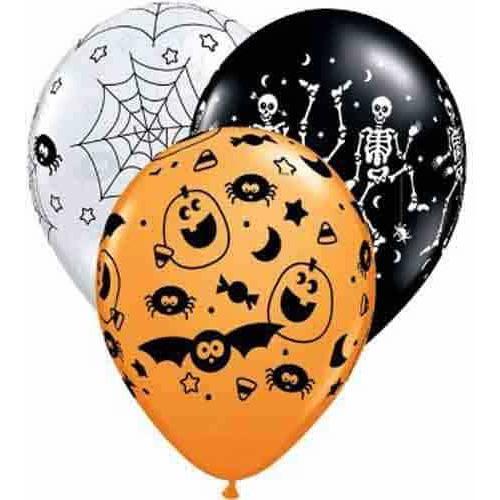 11" Special Spooky Assortment Latex Balloons 25pk