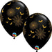 11" Spiders Webb & Bats Latex Balloons 25pk