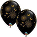 11" Spiders Webb & Bats Latex Balloons 25pk