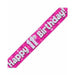 11th Birthday Pink Holographic Banner