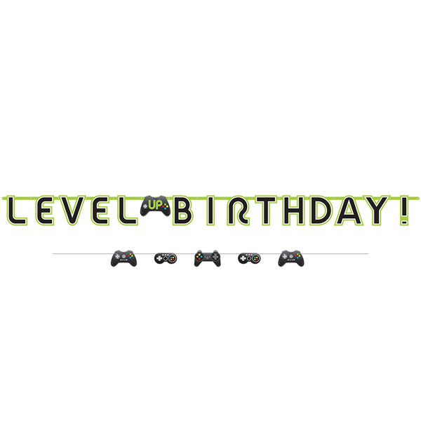 Level Up Jumbo Birthday Banner Kit