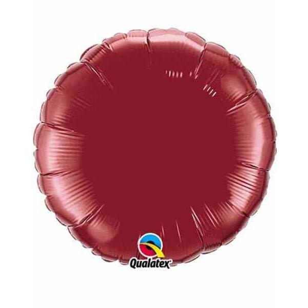 18" Burgundy Round Foil Balloon