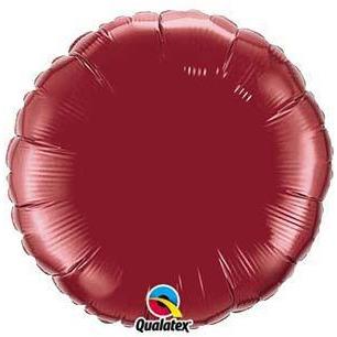 18" Burgundy Round Foil Balloon