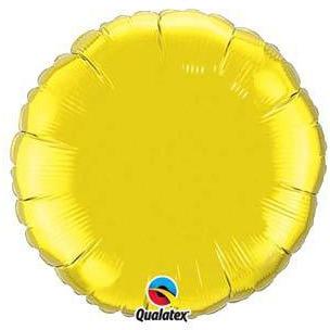 18" Citrine Yellow Round Foil Balloon