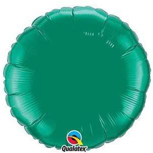 18" Emerald Green Round Foil Balloon
