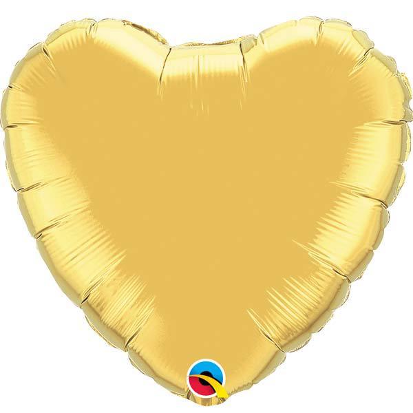 18" Gold Heart Foil Balloon