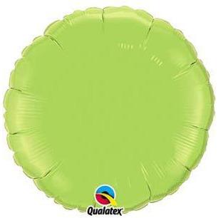 18" Lime Green Round Foil Balloon
