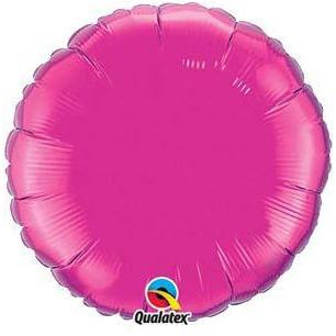 18" Magenta Round Foil Balloon