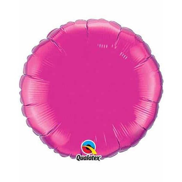 18" Magenta Round Foil Balloon