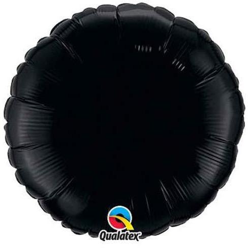 18" Onyx Black Round Foil Balloon
