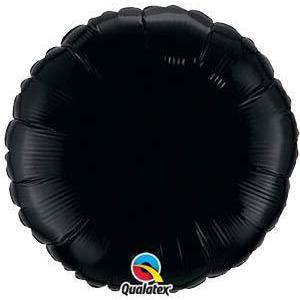 18" Onyx Black Round Foil Balloon