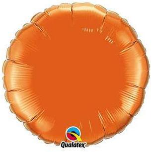18" Orange Round Foil Balloon