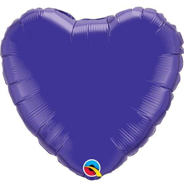 18" Quartz Purple Heart Foil Balloon