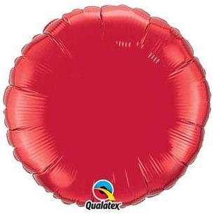 18" Ruby Red Round Foil Balloon