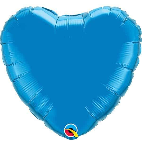 18" Sapphire Blue Heart Foil Balloon