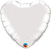18" Silver Heart Foil Balloon
