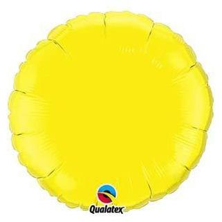 18" Yellow Round Foil Balloon