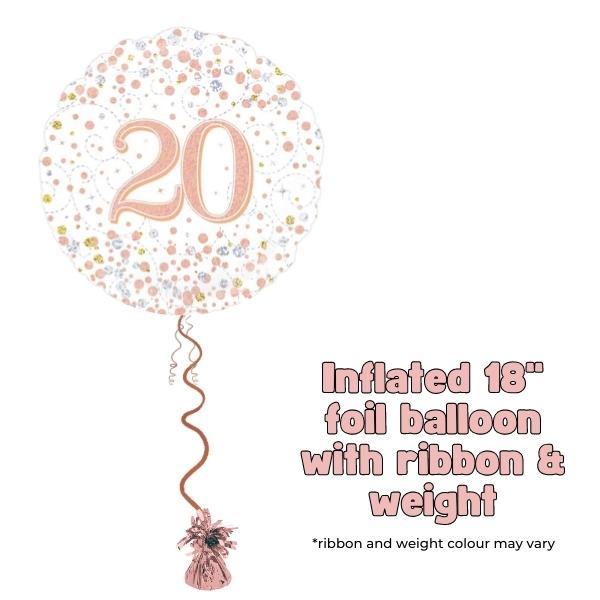 18" 20th Sparkling Fizz Foil Balloon