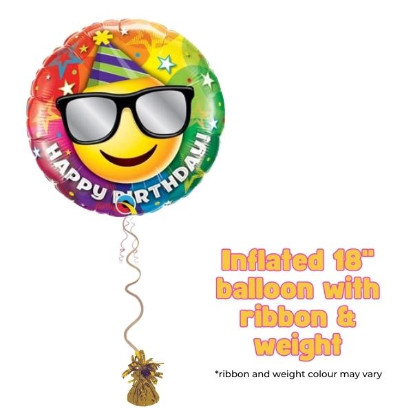 18" Birthday Smiley Foil Balloons