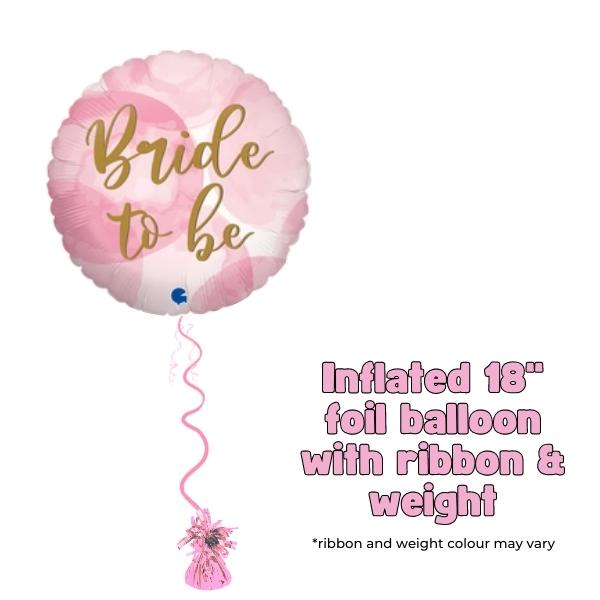 18" Bride To Be Miss To Mrs Foil Balloon
