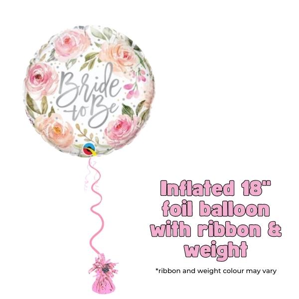 18" Bride To Be Roses Foil Balloon