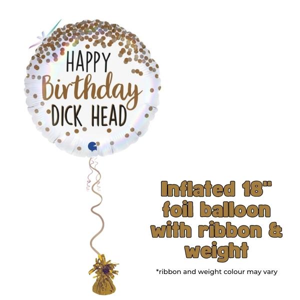 18" Happy Birthday D Head Foil Balloon