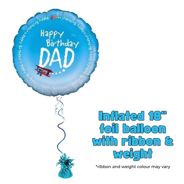 18" Happy Birthday Dad Foil Balloon