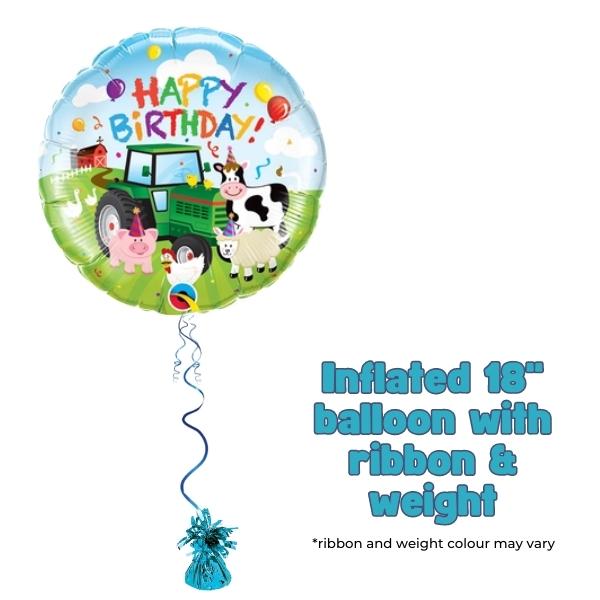 18" Happy Birthday Farm Yard Foil Balloon