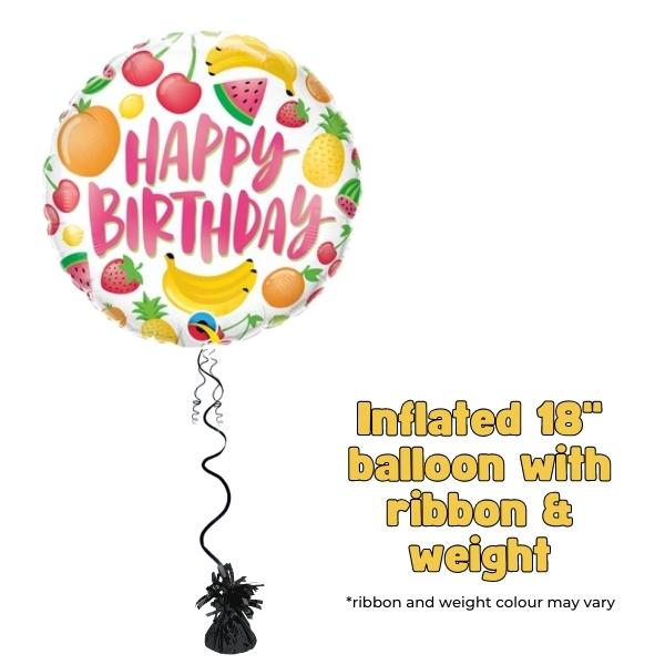 18" Happy Birthday Fruity Foil Balloon