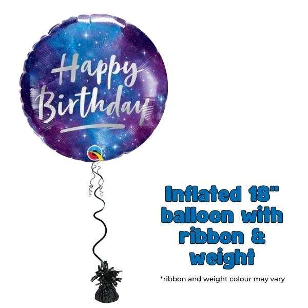 18" Happy Birthday Galaxy Foil Balloon