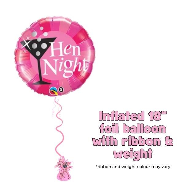 18" Hen Night Pink Foil Balloon