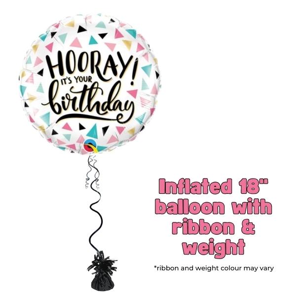 18" Hooray Birthday Foil Balloon
