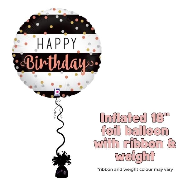 18" Rose Gold Happy Birthday Foil Balloon