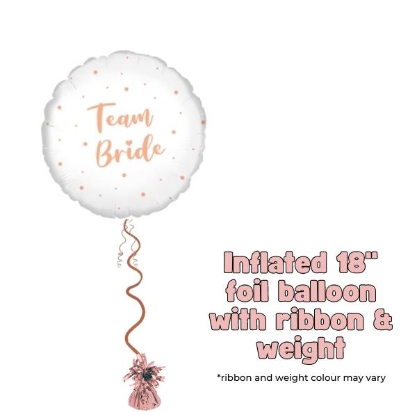 18" Rose Gold Team Bride Foil Balloon
