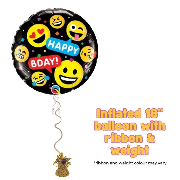 18" Smileys Happy Birthday Foil Balloon