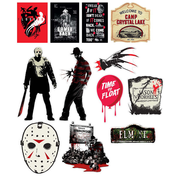 Mixed Horror Movie Cut Outs 12pcs