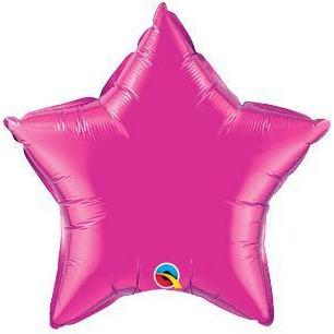 20" Magenta Star Foil Balloon