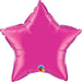 20" Magenta Star Foil Balloon