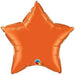 20" Orange Star Foil Balloon