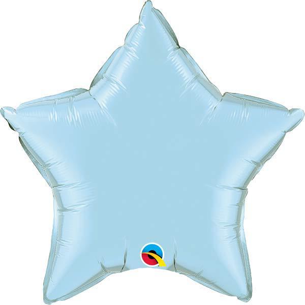 20" Pearl Light Blue Star Foil Balloon