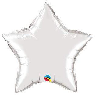 20" Silver Star Foil Balloon