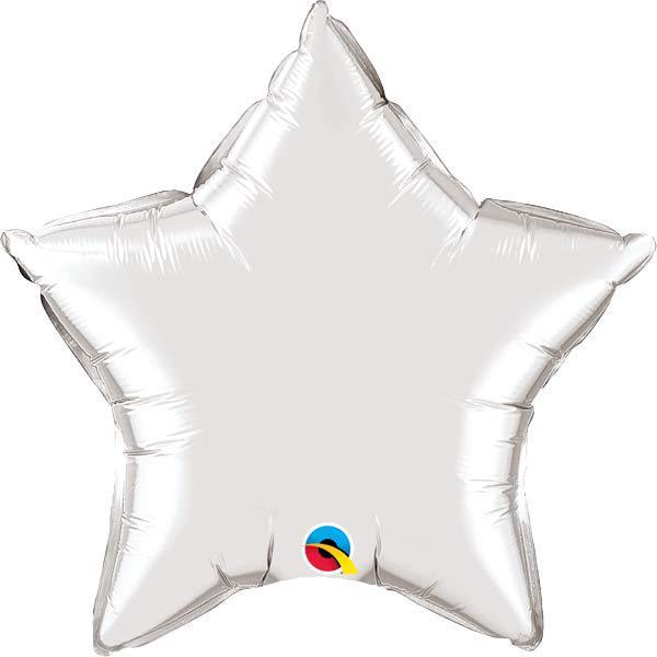 20" Silver Star Foil Balloon