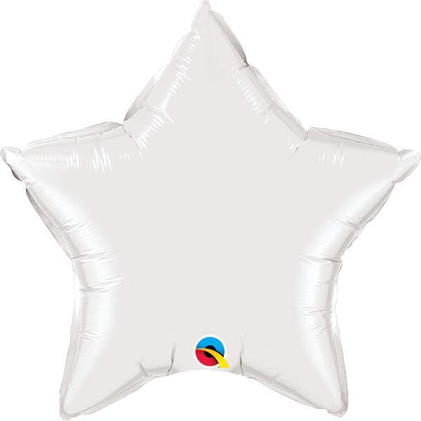 20" White Star Foil Balloon